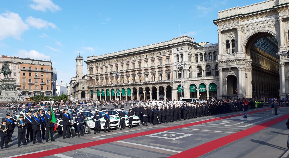 Polizia Locale di Milano. L'assessore Stefano Bolognini ha presenziato su delega del Governatore Fontana alla Cerimonia per i 159 anni dalla fondazione del Corpo.