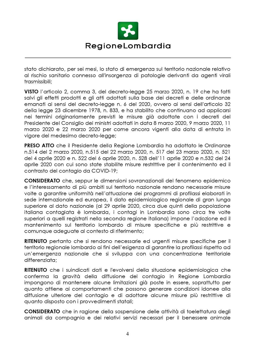 coronavirus nuova ordinanza fase2