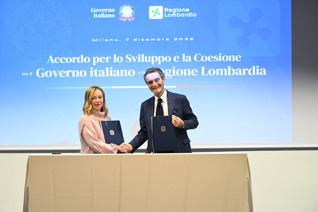 Meloni Fontana accordo Lombardia